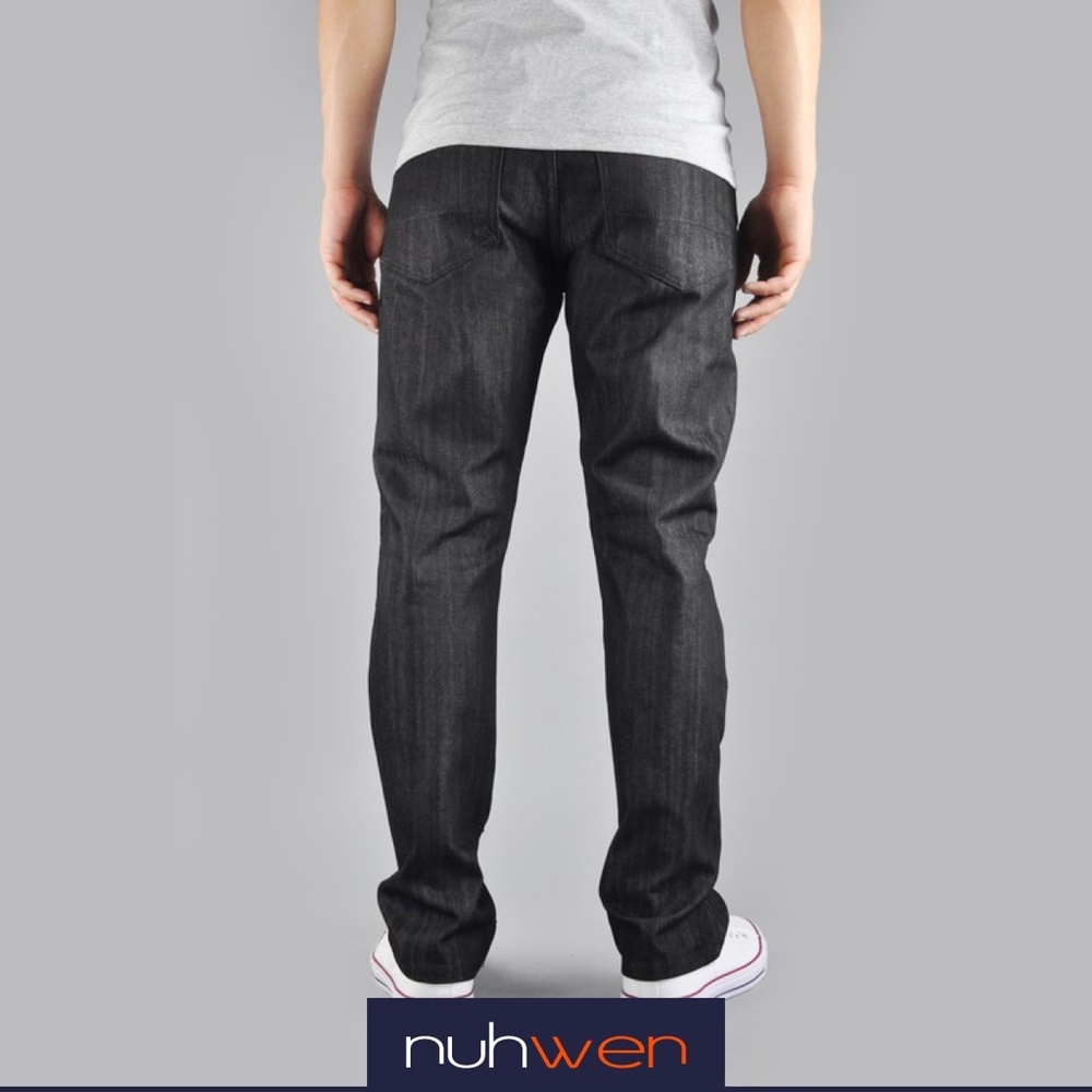 Men Skinny Indigo Black Denim Jeans - Picture 4 of 4